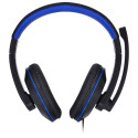 Fone De Ouvido Headset Gamer V Blade Ii P2 Estéreo Com Microfone Retrátil E Ajuste De Haste - Preto Com Azul